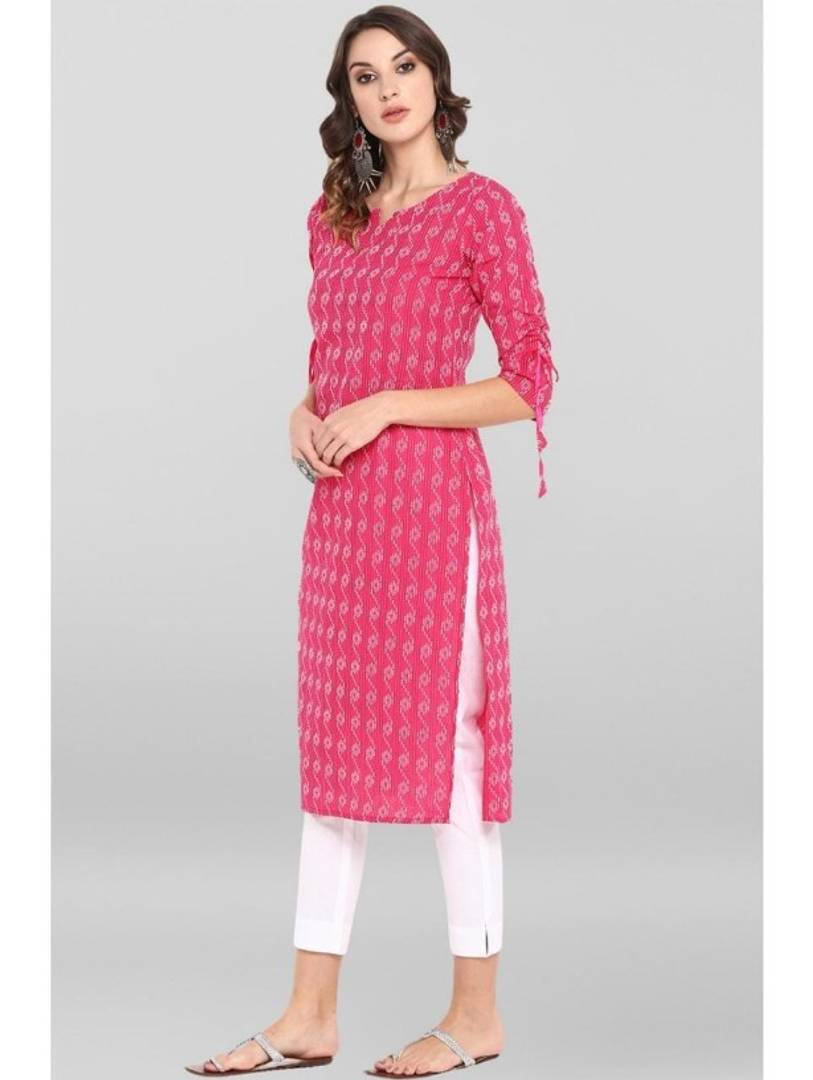 Stylish Cotton Printed Straight Kurta For Women